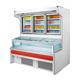 Double Dual Temp Combination Display Chiller for Supermarket